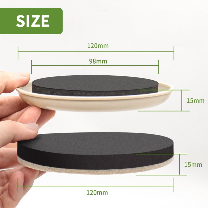 COVERCORNER Furniture Sliders for Hardwood Floors, Furniture Sliders for Carpeted Floors, 8 PCS 4 3/4 inch Combo Pack, Sliders for Moving Furniture, Furniture Movers Sliders - Image 2
